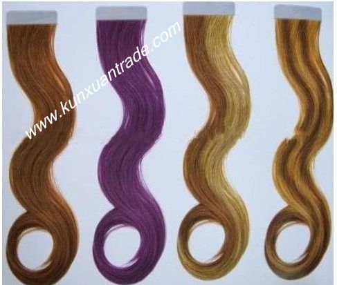 hot 100% human hair 8-ash-brown-tape-in-human-hair-extensions