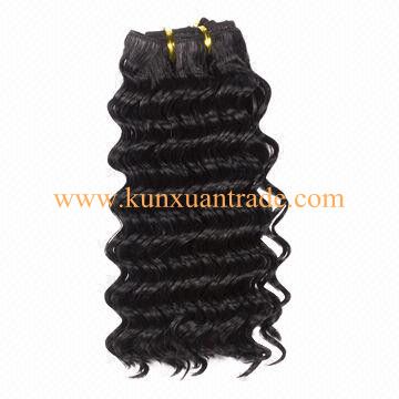 Hot 100% Indian remy hair deep wavy hair extension