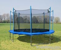 TRMPOLINE with Safety outside enclosure net for outdoor  play(Factory made direct sale 12 Feet big)