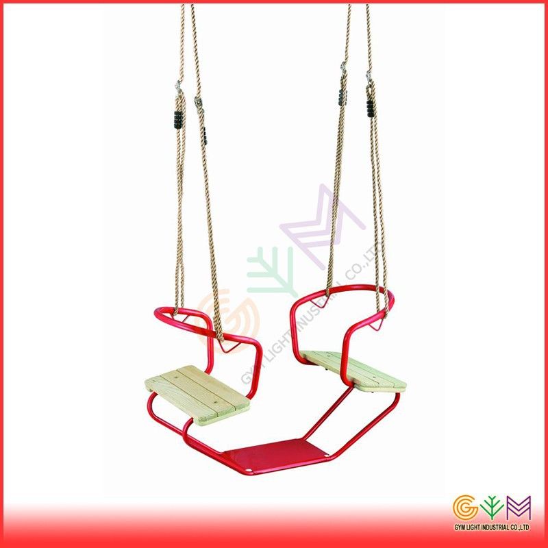 Metal swing accessory wooden rope ladder for kids