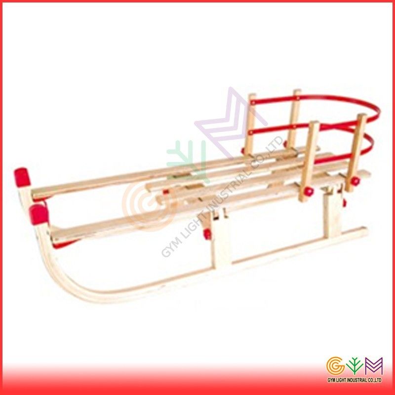 Foldable Wooden snow sledge with backrest (2015)