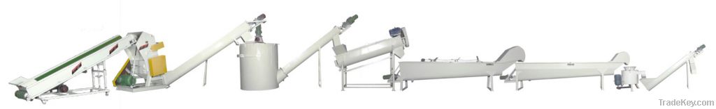 Pet bottles crushing and washing recycling line