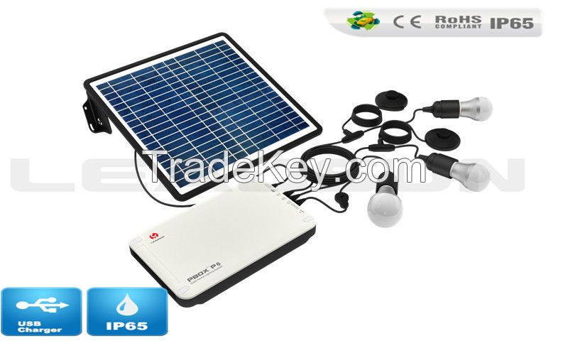 4w 5w 6w 7w LED solar home lighting system with USB solar charger
