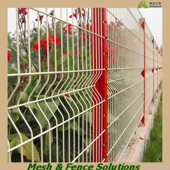 galvanized/pvc coated welded mesh fence(BV SGS Factory)