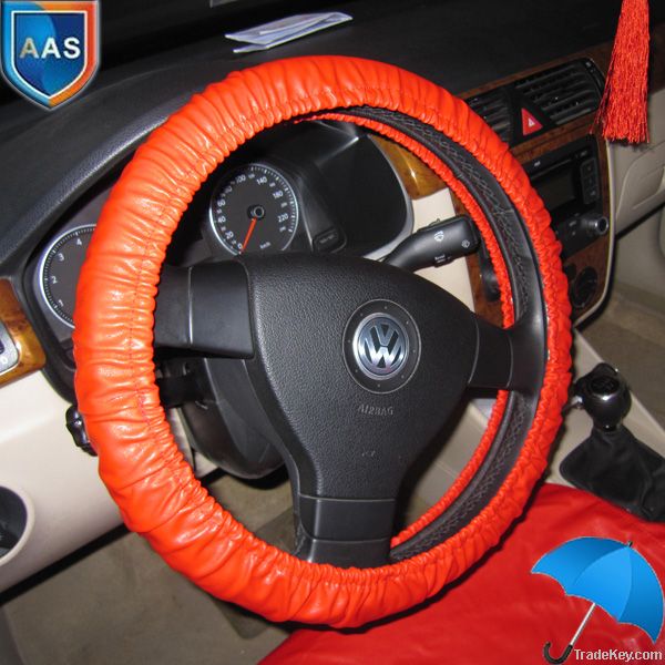 Leather Steering Wheel Cover