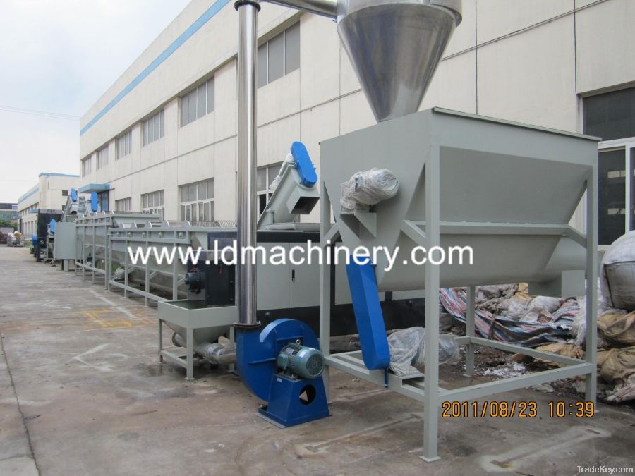 Plastic film recycling machine