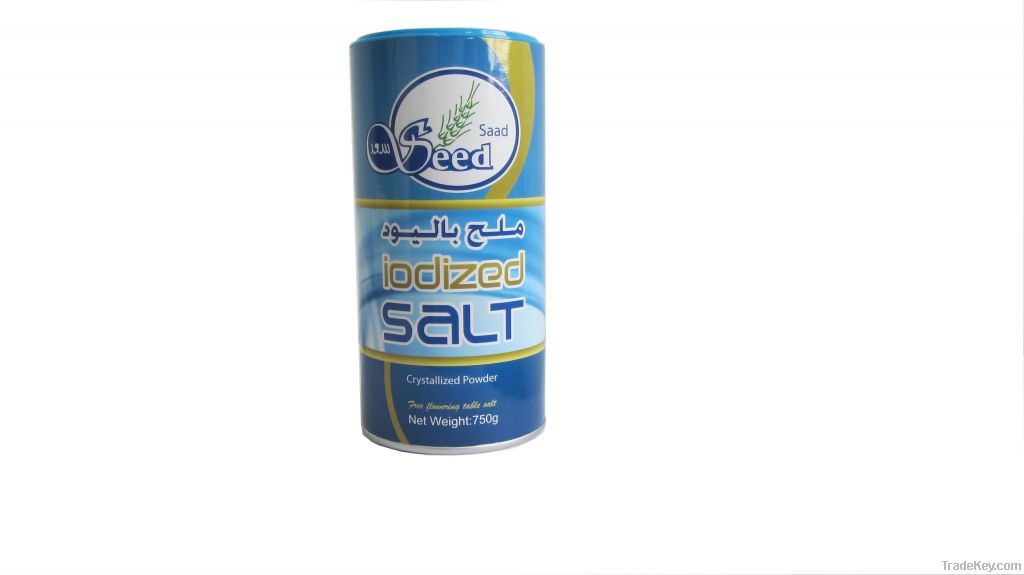 cooking salt, 750g Round Paper Tube package, food level