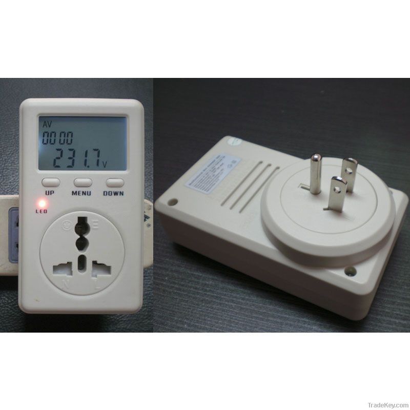 Digital power monitor, single phase energy meter for home use