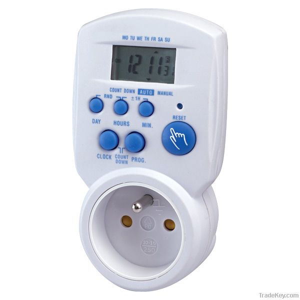 7-day 24 hours plug in programmable digital weekly timer switch