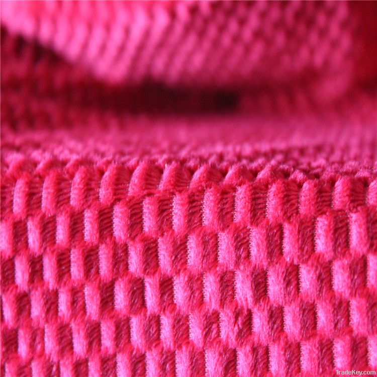 100% polyester super soft brushed velvet, sofa fabric, Merbau design