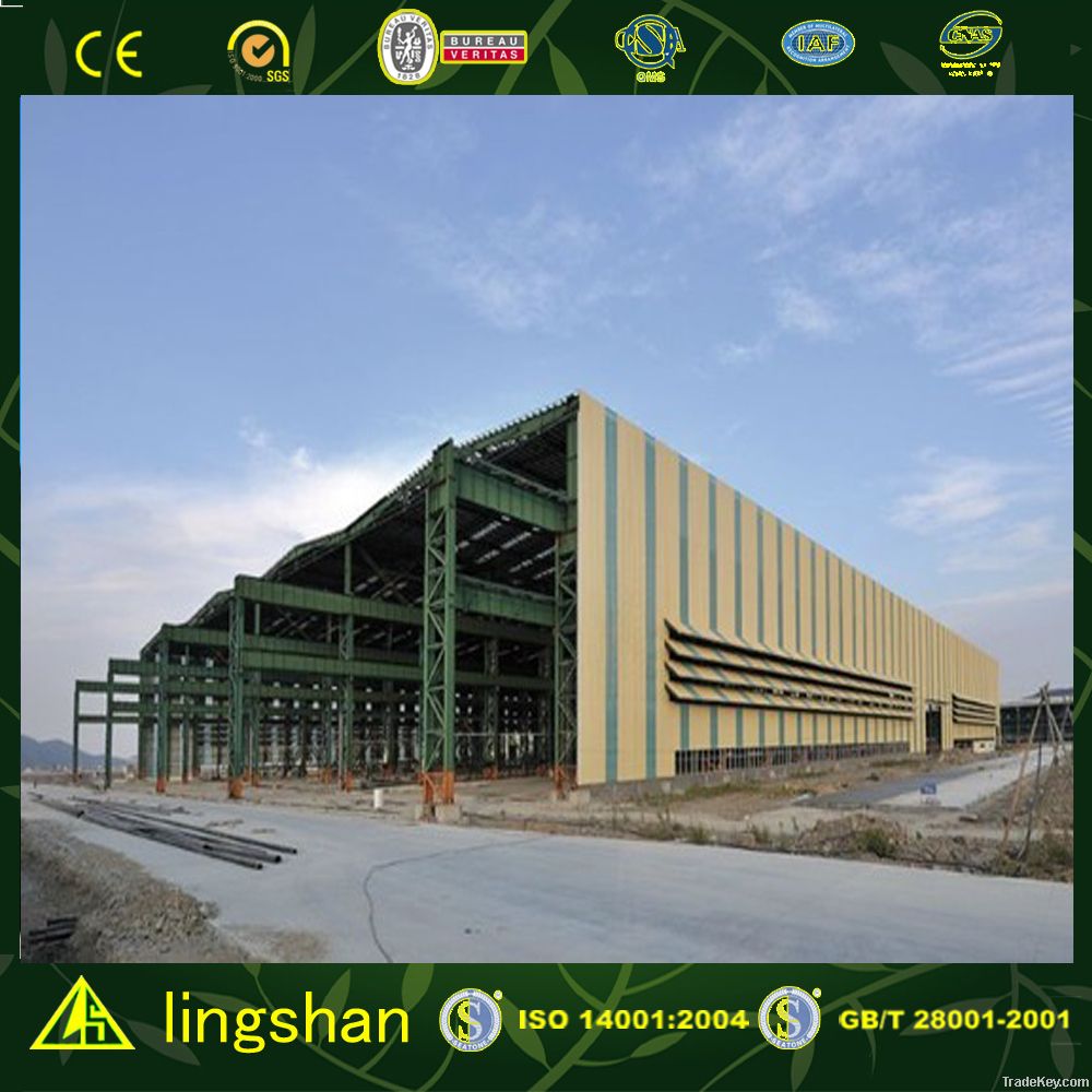 SGS Certificated  Steel Frame Prefab Warehouse for South Africa