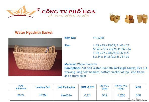 Water hyacinth basket