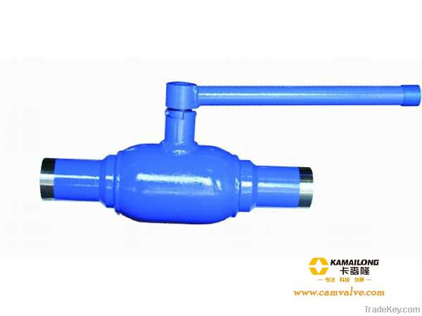 Welded ball valve