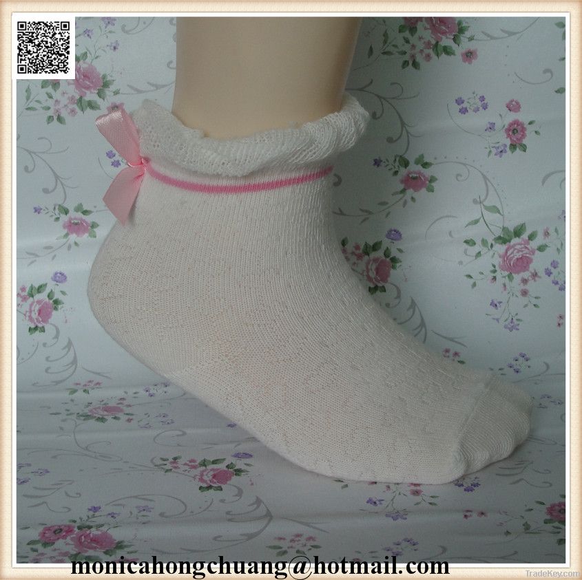 Lovely Girl Cotton Socks with Bow