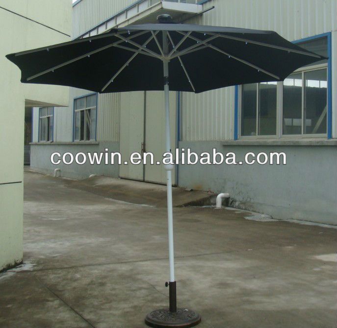 led solar patio umbrella