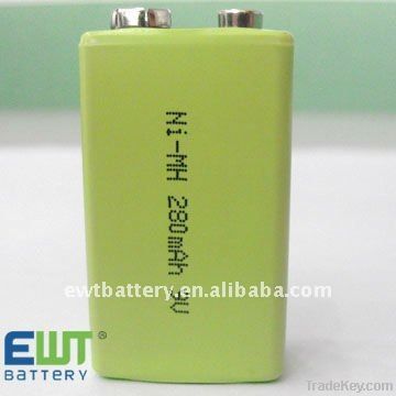 9V Ni-MH rechargeable battery 280mAh