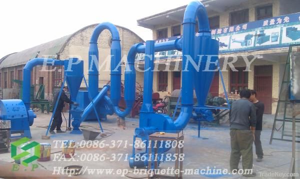 Continuous production biomass briquette plant