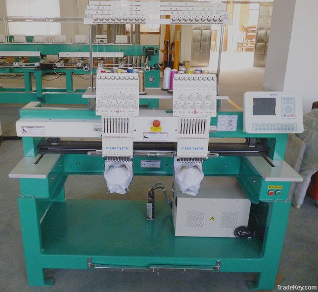 Double cap embroidery machine