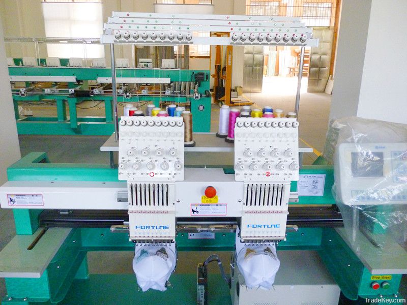 Double cap embroidery machine