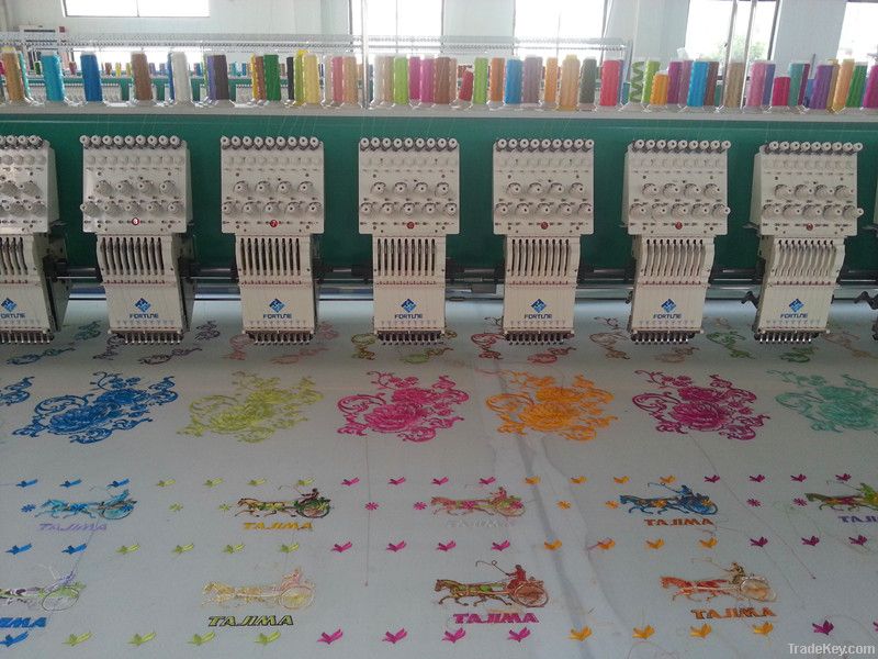 Flat embroidery machine, computer embroidery machine