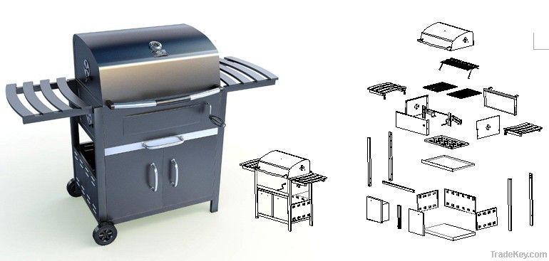 30&acirc;€™&acirc;€™ deluxe full cart charcoal grill