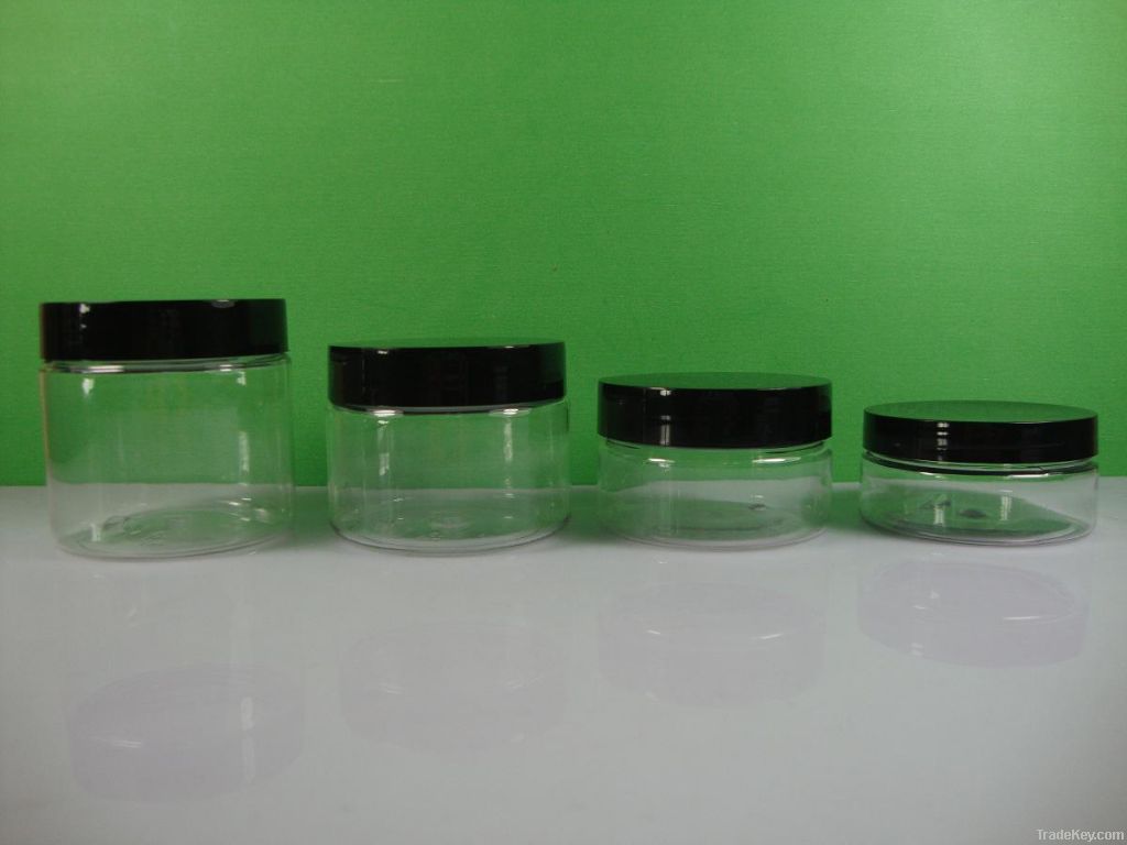 Plastic jar with plastic cap