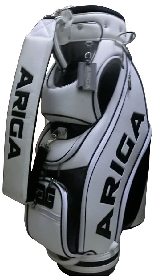 Golf caddy bag, made of PU, OEM and ODM orders are welcome