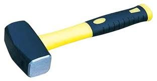 British-type safety stoning hammer with TPR plastic-coating handle 