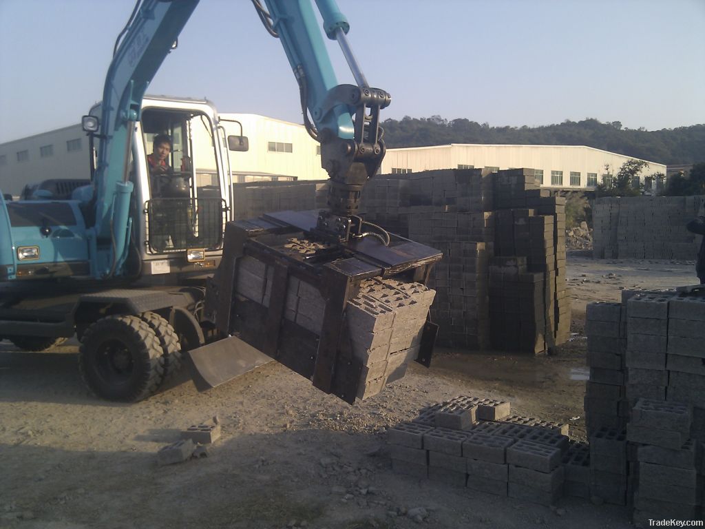 Excavator with clamp