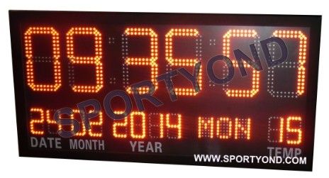 LED electronic digital clock board with temperature and time display