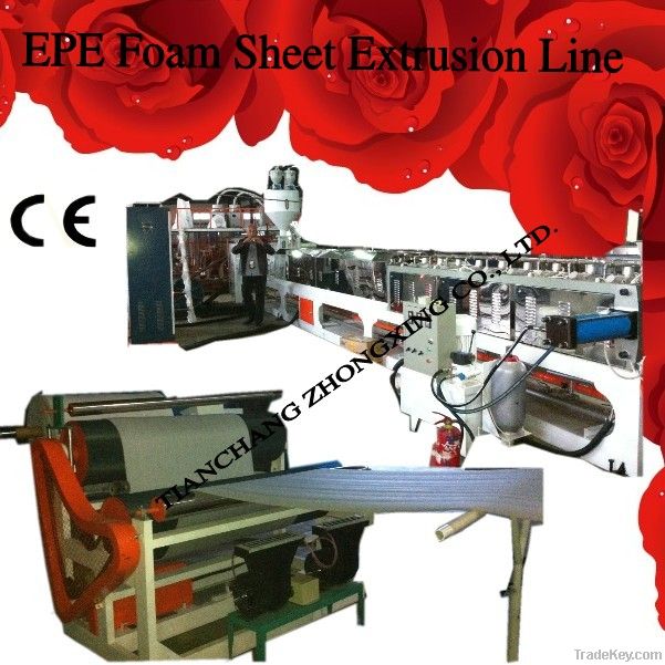 Banana protective EPE Foam Sheet Extrusion Line for foam rolls making