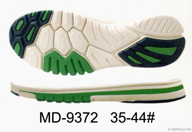 Model soles of sports shoes