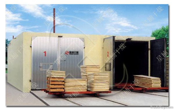 Indirect-fired heating wood drying kiln