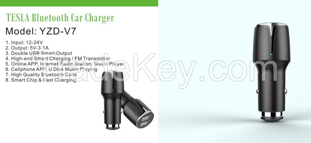 YZD-V7 Multifunctional Bluetooth Car Charger