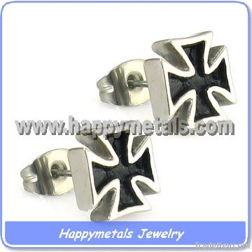 Shinning stud earrings in 316l stainless steel wholesale (E5128)