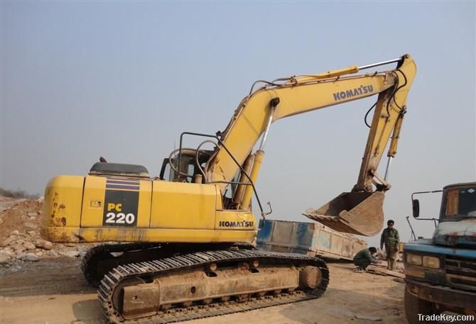 used Komatsu PC220-7 excavators, crawler excavators