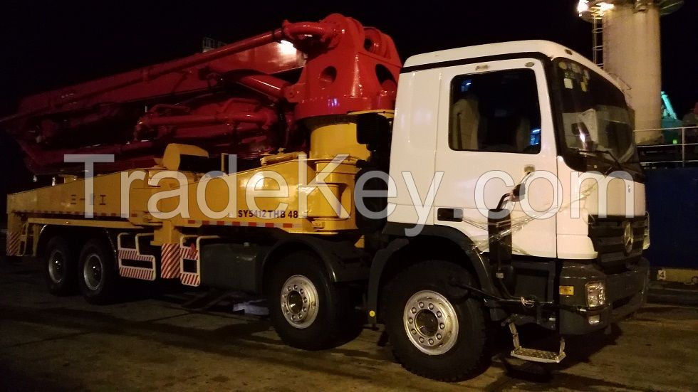 used SANY 37 m concrete pump,VOLVO truck.