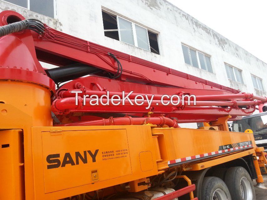 used SANY 37 m concrete pump,ISUZU truck.