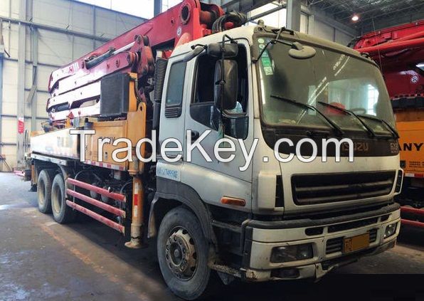 used ISUZU 37 m concrete pump,