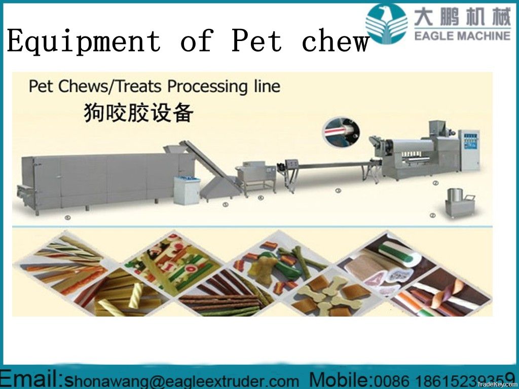 Automatic pet dog chew food  making machinery