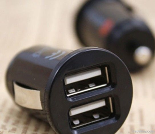 Mini Bullet Dual USB 2-Port Car Charger Adaptor for iPhone 4 4g iPod T