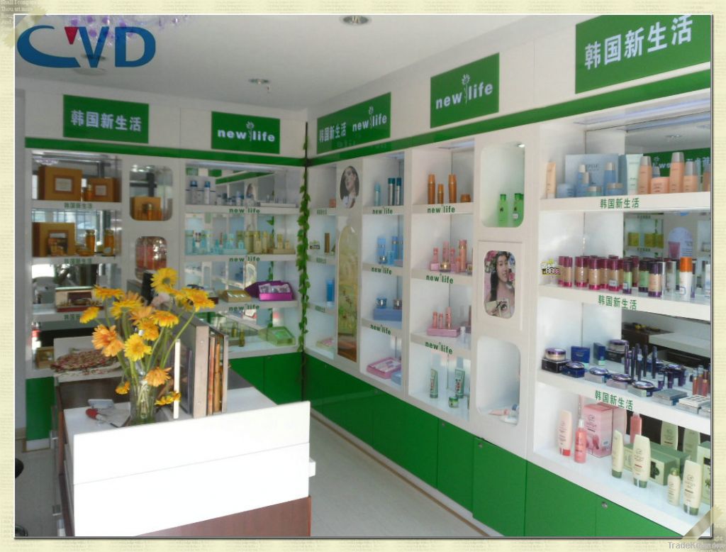 Cosmetic display showcase / kiosk/counter