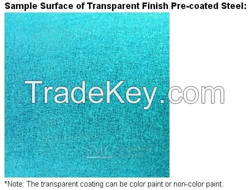 Transparent Finish Pre-coated Steel