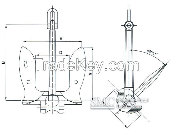 U.S.N. Stockless Anchor(U.S. Navy Type Stockless Anchor)