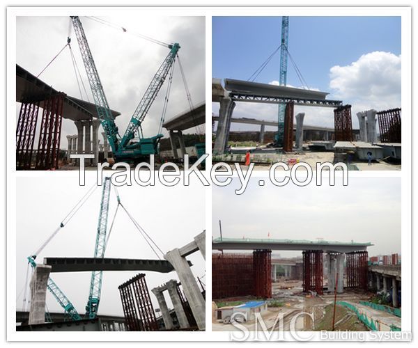 Interflow Multi-dimensional Crossing Steel Box Girder Bridge