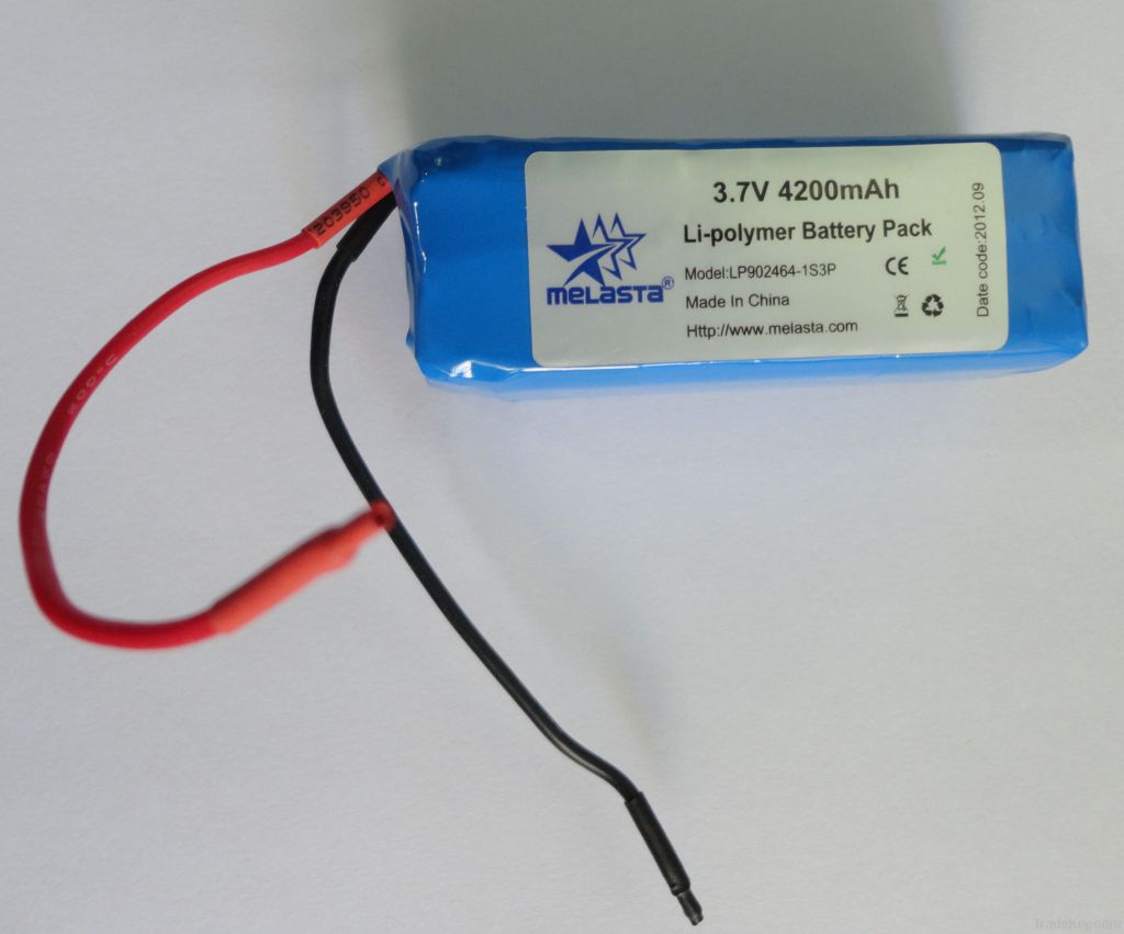 Li-Polymer Battery Pack 3.7V 4200mAh (LP902464-1S3P)