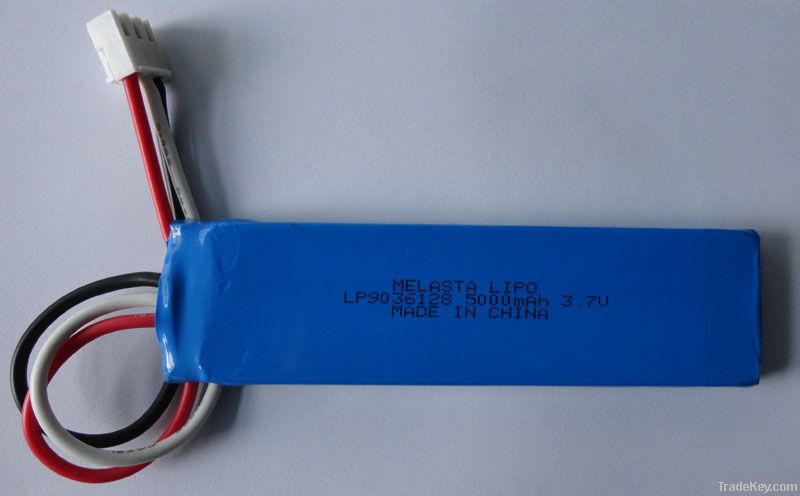 Li-Polymer Battery LP9036128 3.7V 5000mAh with PCM, NCT