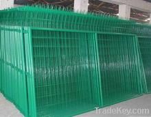 Green fence panels