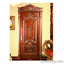 luxury solid wood door with carvings