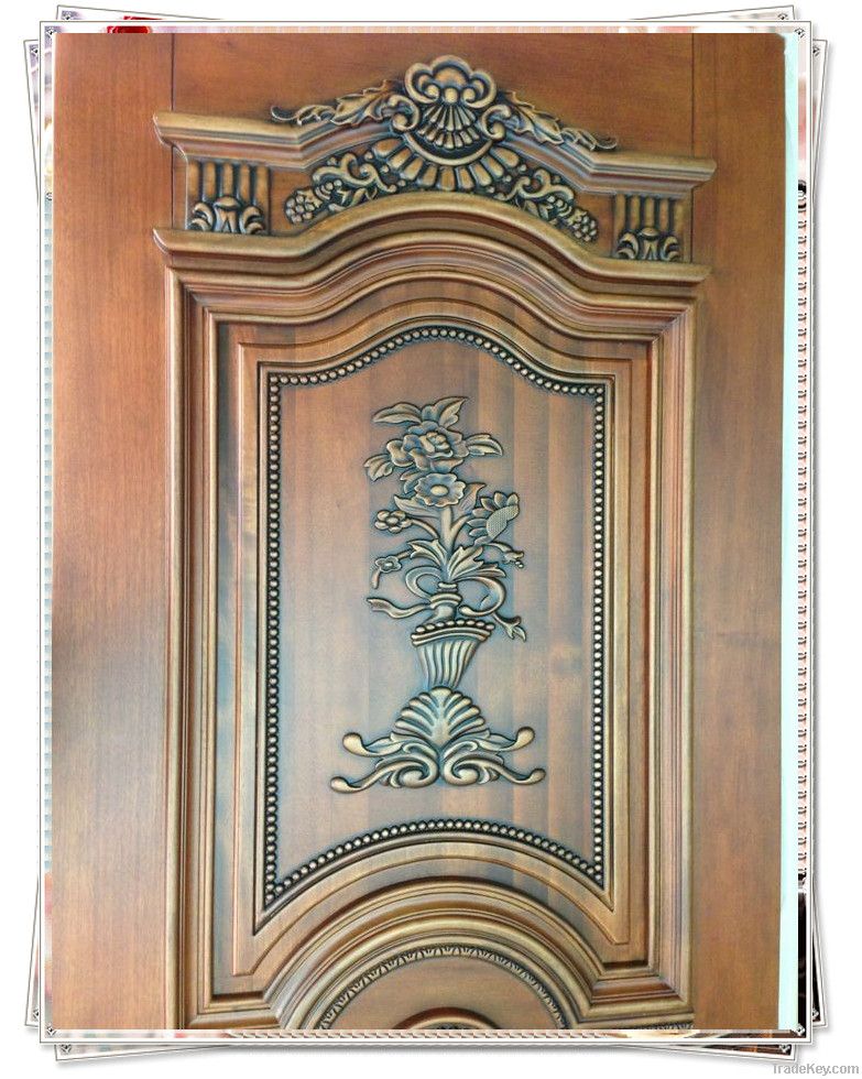 luxury solid wood door with carvings